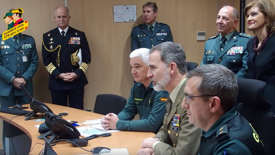 Una visita del rey a la Guardia Civil. Foto: Guardia Civil.