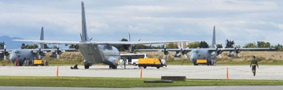 Los aviones, a su llegada a Colombia.