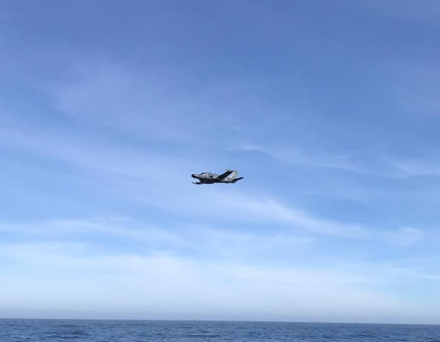 Avión P-111 en labores de exploración aeromarítima. Foto referencial: Armada de Chile