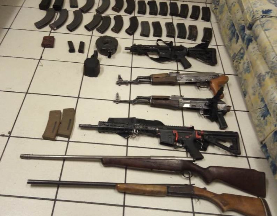 Aseguramiento de armas Foto: Guardia Nacional