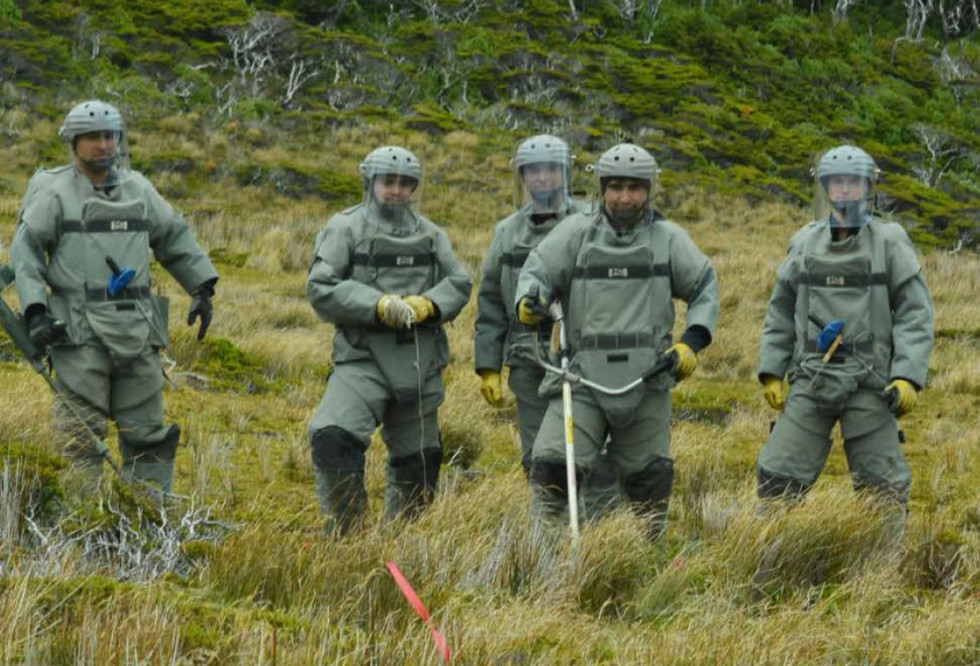 Chile zapadores foto arma ingenieros