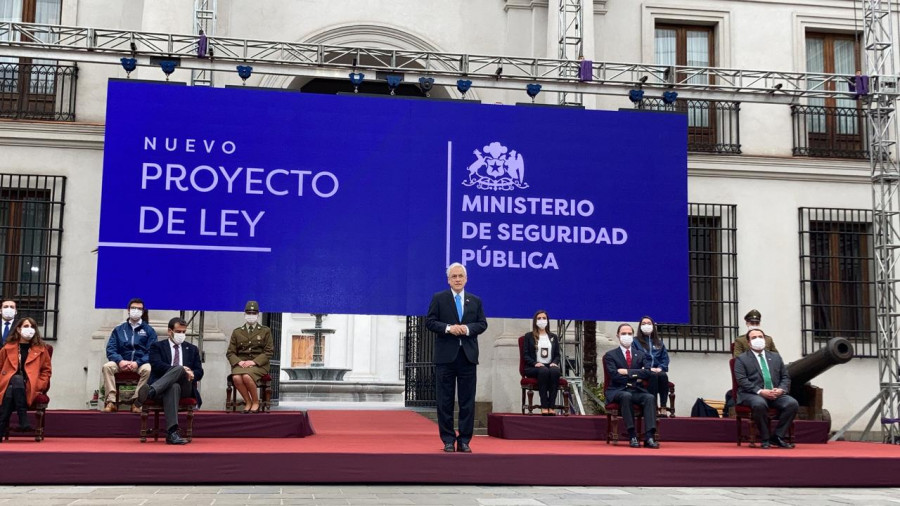 El presidente Piñera en la ceremonia de firma del proyecto que crea el nuevo ministerio. Foto: Presidencia de Chile