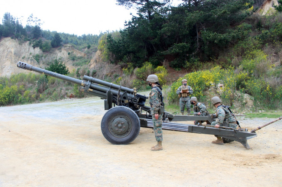 La unidad emplea el sistema Combat NG con los obuses M-10133 de 105 mm. Foto: Ejército de Chile