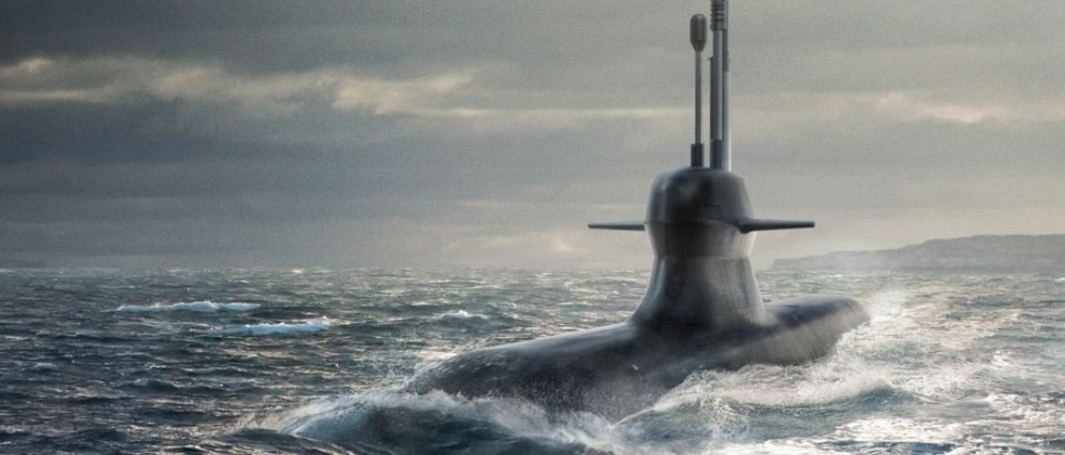 Aspecto del futuro submarino A26. Foto: Saab