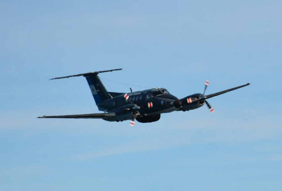 Un avión B-200 de la Armada Argentina. Foto: Armada Argentina.