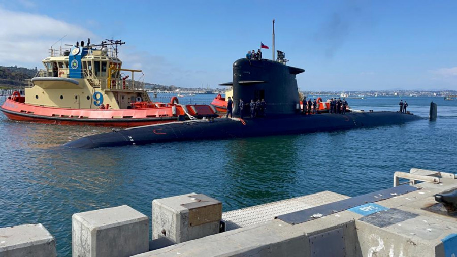 El submarino interoperará con la Marina de Estados Unidos durante los próximos cinco meses. Foto: Armada de Chile