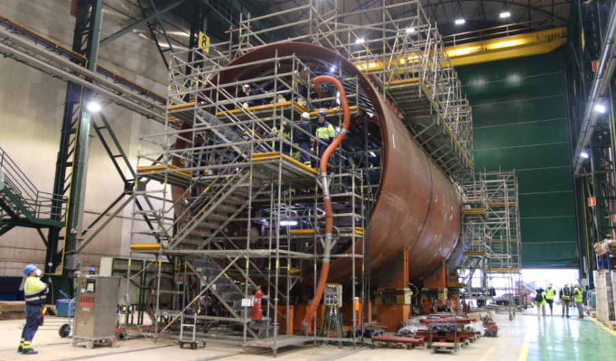 Submarino S-82 en construcción en el astillero de Navantia. Foto: G. SorianoInfodefensa