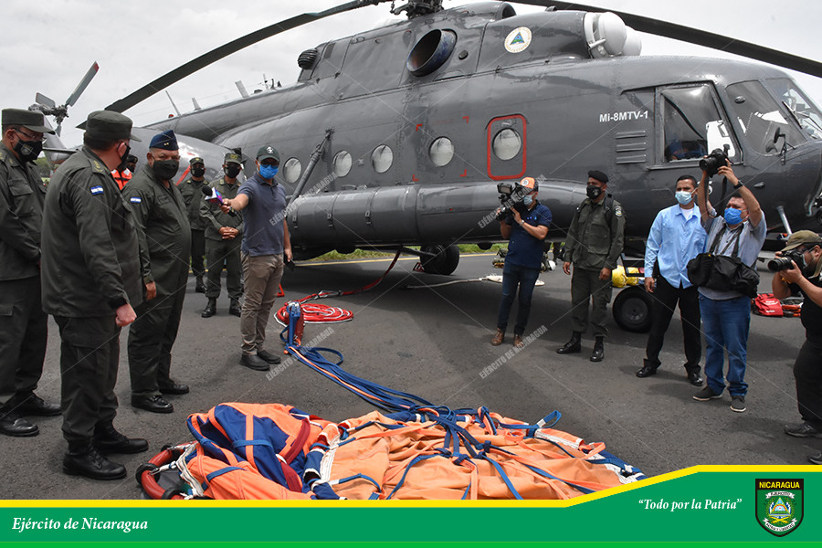 Helicóptero Mi-8MTV-1 donado por Rusia. Foto: Ejército de Nicaragua.