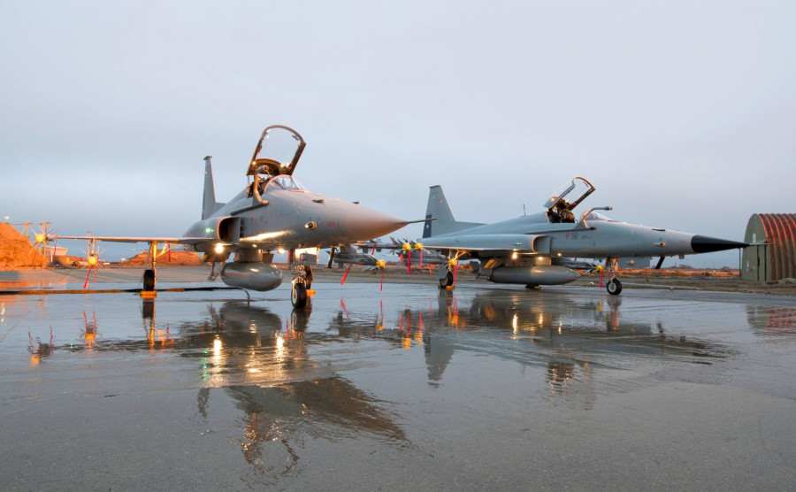Aviones caza F-5E Tigre III en la base aérea Chabunco en Punta Arenas. Foto: Cristóbal Soto  Vortexx Magazine