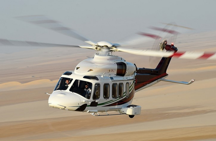 Helicóptero AW189 de Gulf Helicopters. Foto: ITP Aero