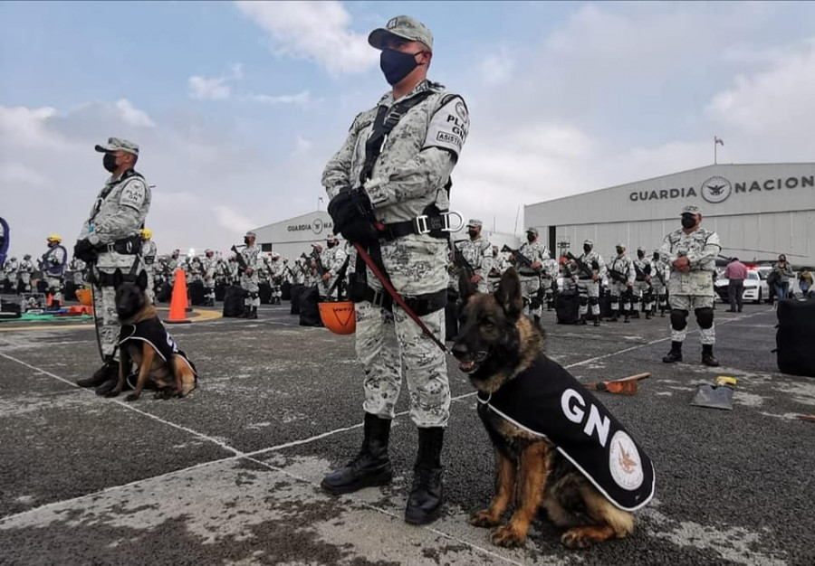 Foto: Despliegue de la Guardia Nacional.