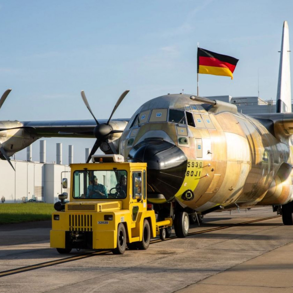 Primer avión C-130J fabricado para Alemania. Foto: Luftwaffe