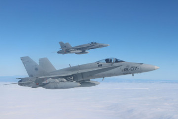 Caza F-18 del Ala 12. Foto: B. CarrascoInfodefensa.com