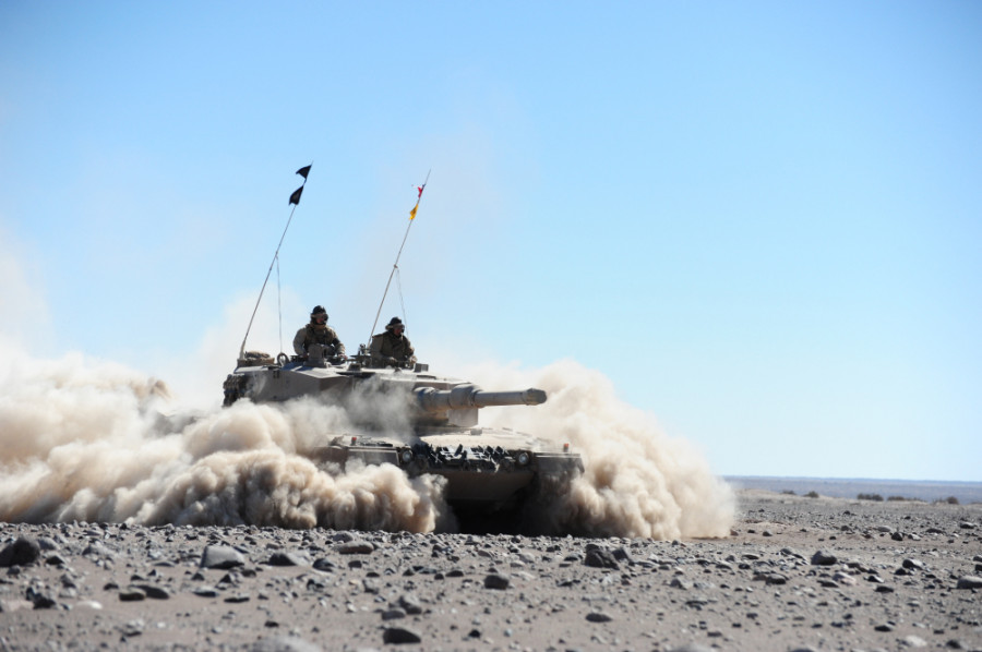 El tanque Leopard 2A4 es parte de la columna vertebral de la Fuerza Terrestre. Foto: Ejército de Chile