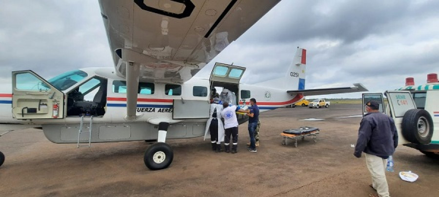 Grand Caravan realizando una evacuación medica. Foto: Fuerza Aérea del Paraguay