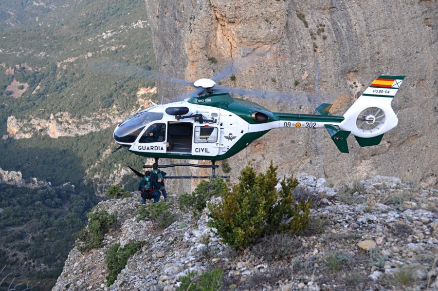 Helicóptero H135 de la Guardia Civil. Foto: Guardia Civil