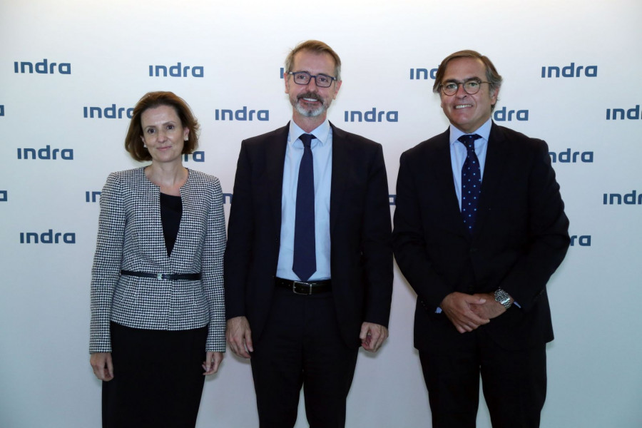 Cristina Ruiz, Marc Murtra e Ignacio Mataix. Foto: Indra