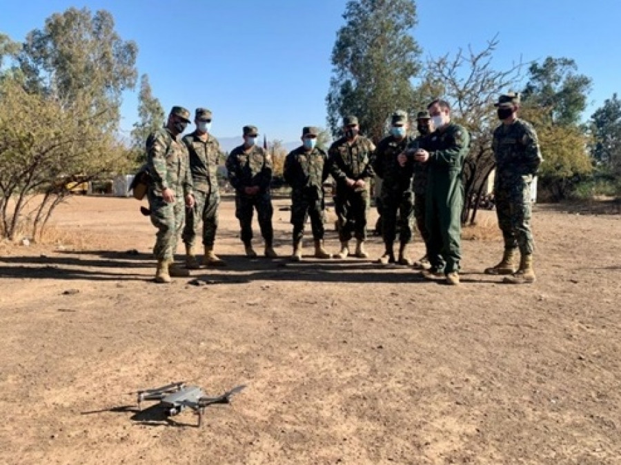 La actividad contempló el empleo de drones de distintas capacidades. Foto: Ejército de Chile
