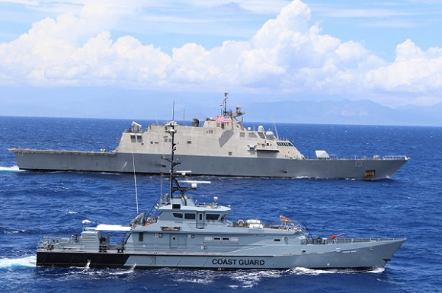 El HMJS Cornwall y el USS Wichita durante el ejercicio. Foto: USNavSo
