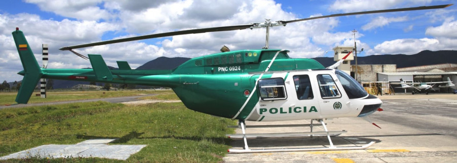 Helicóptero Bell 206 de la Policía Colombiana. Foto: PNC