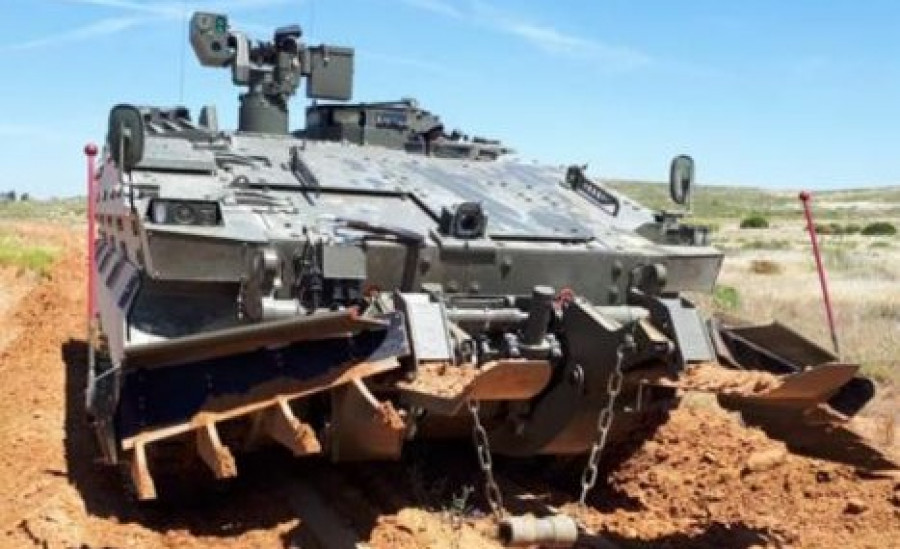 Prototipo del vehículo de Combate de Zapadores Castor en las pruebas. Foto: Ejército de Tierra