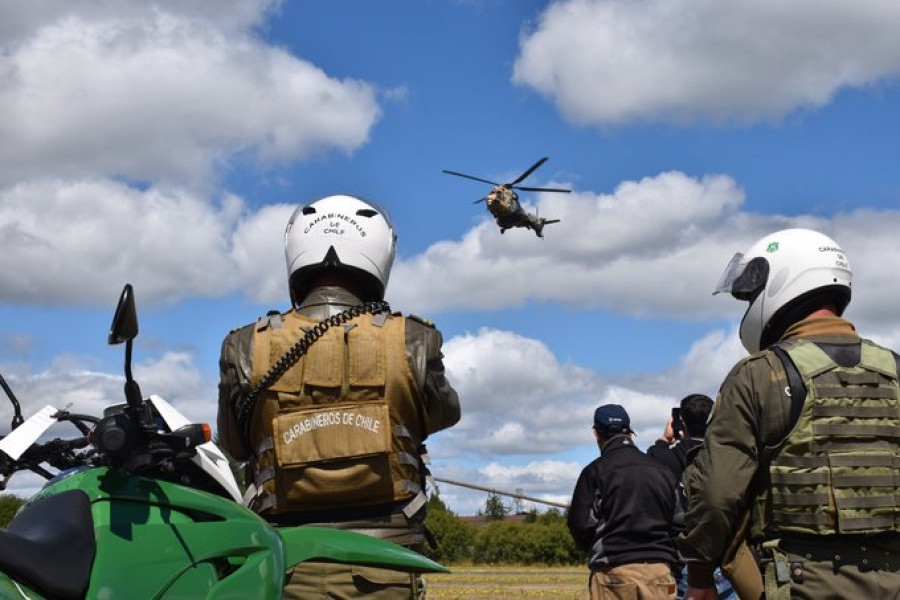 Carabineros, la PDI y el Ejército trabajan en conjunto en la Macrozona Sur. Foto: Carabineros de Chile