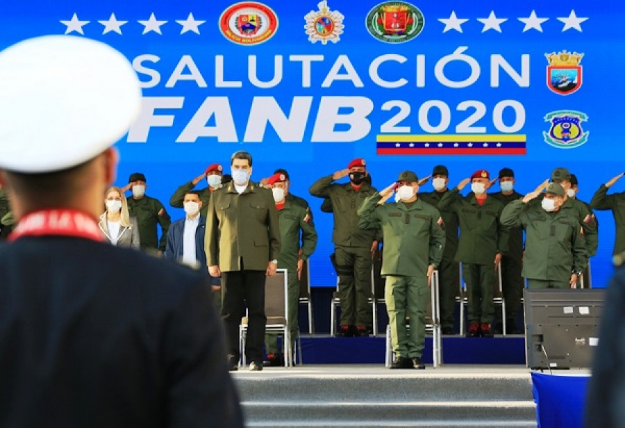 Maduro en el acto de salutación de fin de año a la Fuerza Armada. Foto: Prensa Presidencial