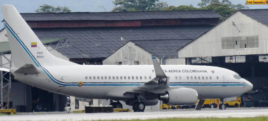 El avión presidencial de Colombia FAC-0001. Foto: Infodefensa.com