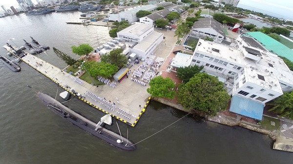 Sede y unidades de la Flotilla de Submarinos del Caribe. Foto: Armada de Colombia