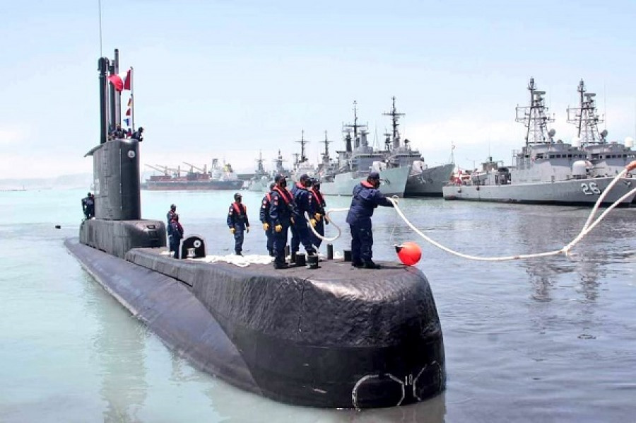 Zarpe del submarino BAP Pisagua desde el Callao. Foto: Marina de Guerra del Perú