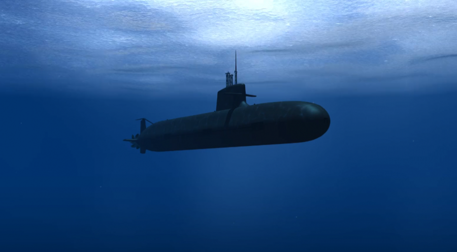 Recreación digital del submarino S-80. Foto: Navantia