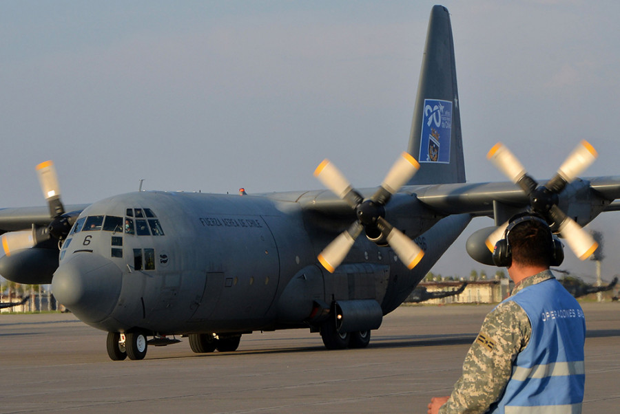 Los Hercules del Grupo de Aviación N° 10 han realizado la mayor cantidad de traslados. Foto: FACh