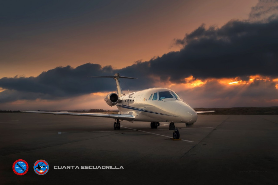 Avion Cessna Citation VII de la 4ª Escuadrilla de Aeronaves. Foto: Armada