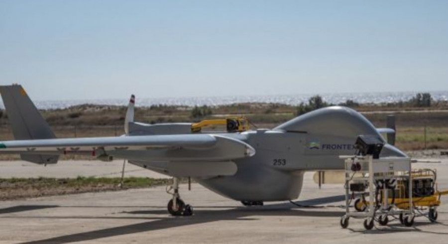 Aeronave remotamente tripulada Heron. Foto: Frontex