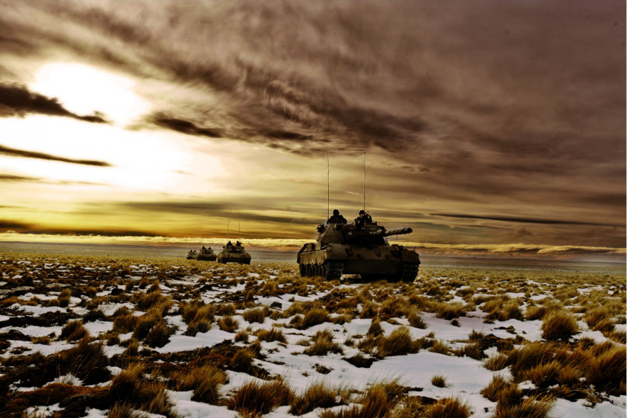 Tanques Leopard 1V del Grupo Blindado N° 6 Dragones. Foto: Ejército de Chile