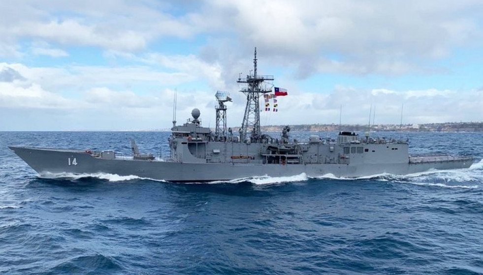 La FFG-14 Almirante Latorre es una de las dos fragatas clase Adelaide que incorporó la Escuadra Nacional en 2020. Foto: Armada de Chile