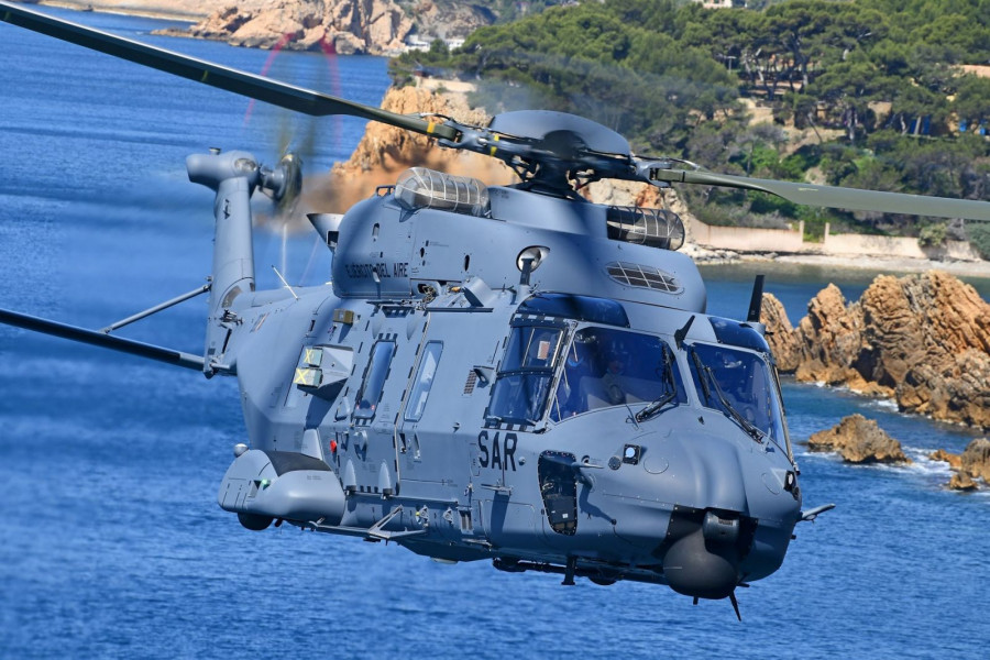 Primer helicóptero NH90 del Ejército del Aire. Foto: Airbus
