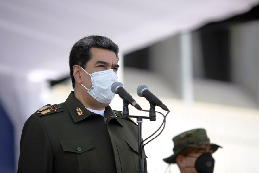 Maduro vistiendo el uniforme de Comandante en Jefe en el acto del Ceofanb. Foto: Prensa Presidencial