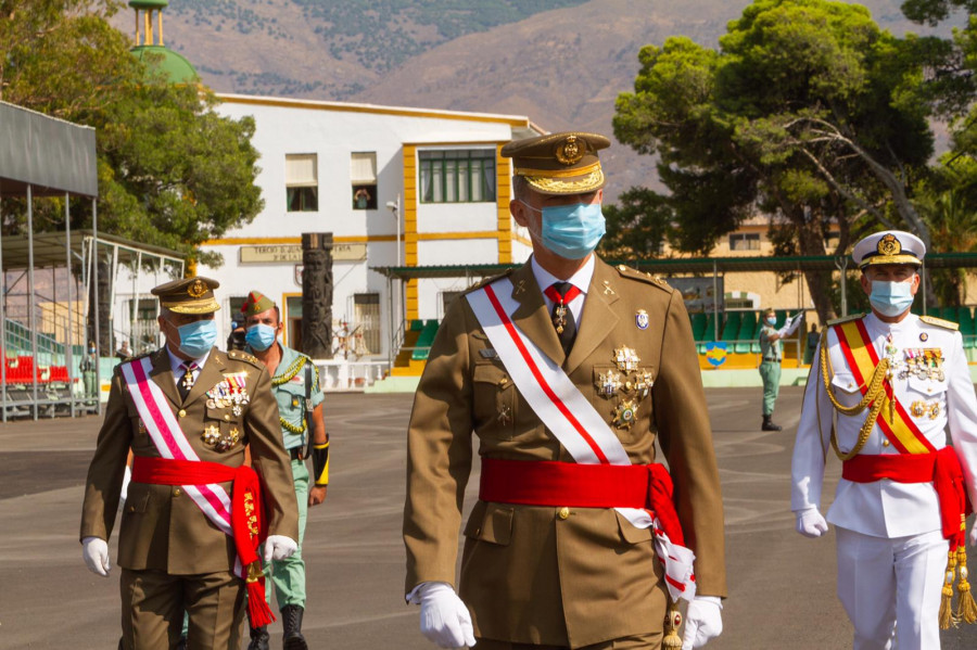 El Rey Felipe VI en el acto de homenaje por el centenario de la Legión. Foto: Ejército de Tierra