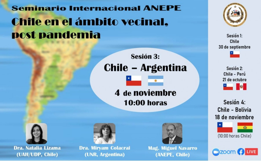 El encuentro ya analizó las relaciones con Perú y próximamente con Bolivia. Imagen: Anepe
