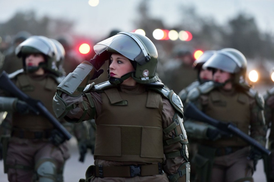 Personal de la Prefectura Control Orden Público de Carabineros. Foto: Ministerio del Interior y Seguridad Pública de Chile