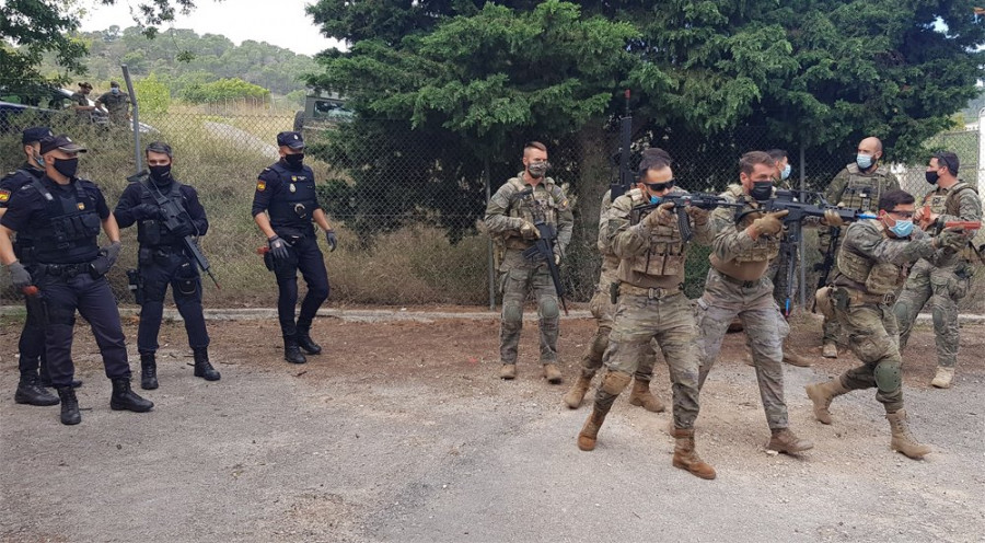 Ejercicio del Regimiento de Infantería Palma 47 con Policía Nacional. Foto: Ejército