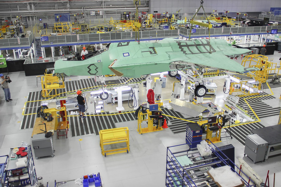 Planta de montaje de aviones F-35 de Lockheed Martin. Foto: Lockheed Martin