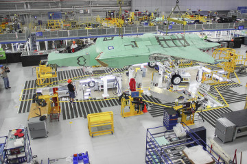 Planta de montaje de aviones F-35 de Lockheed Martin. Foto: Lockheed Martin