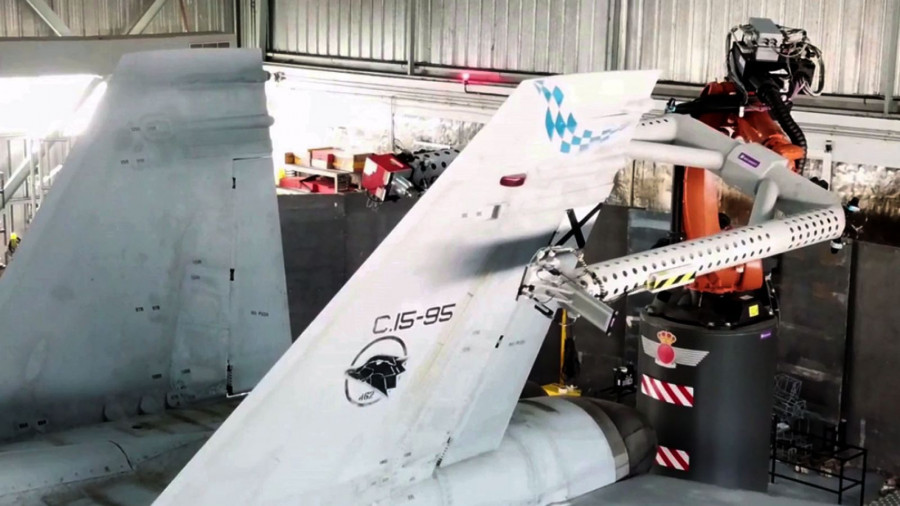 Nuevo robot de la Maestranza Aérea de Albacete. Foto: Ejército del Aire