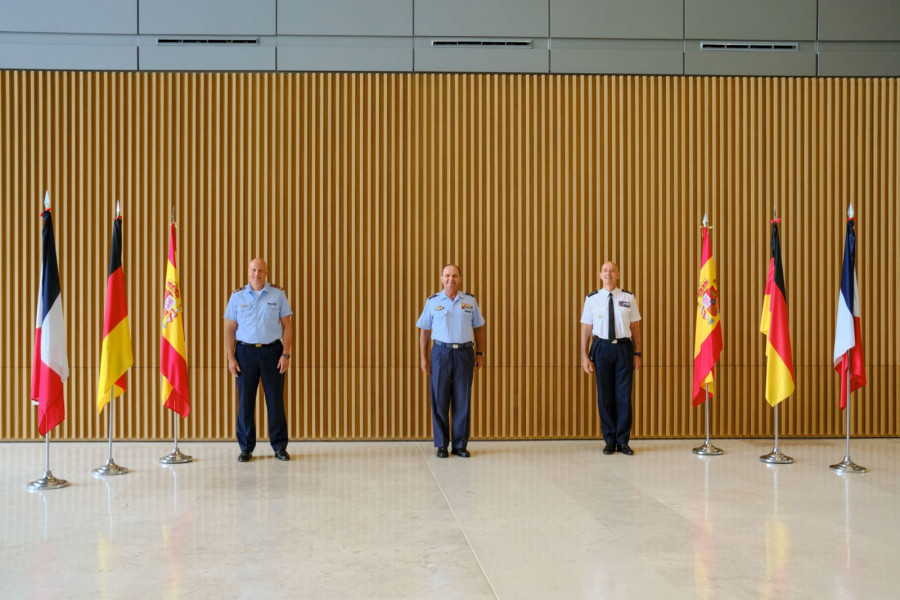 Jefes de la Fuerzas Aéreas de España, Francia y Alemania. Foto: Ejército del Aire