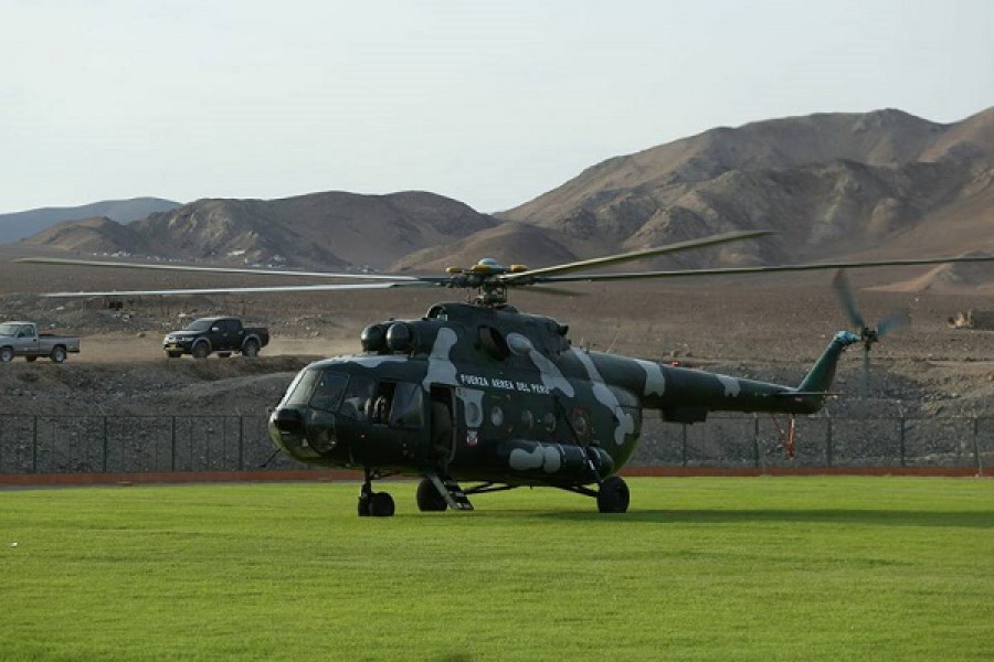 Helicótero Mi-17 de la FAP. Foto: Ministerio de Defensa del Perú