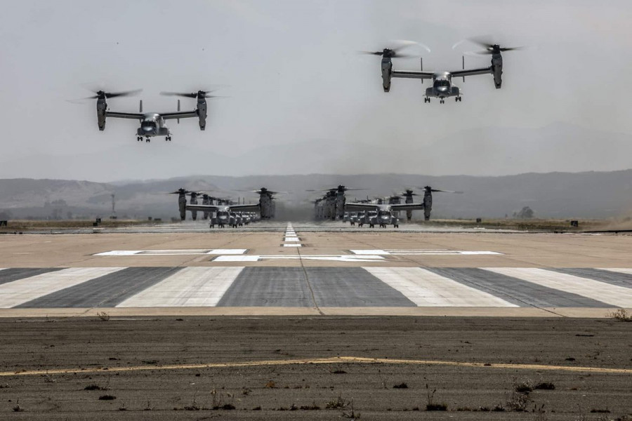 Convertiplanos V-22 Osprey. Foto: Bell