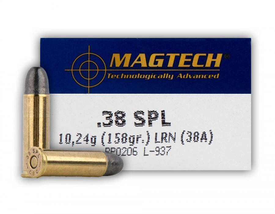Cartucho Magtech calibre .38 SPL 158GR LRN. Foto: Magtech