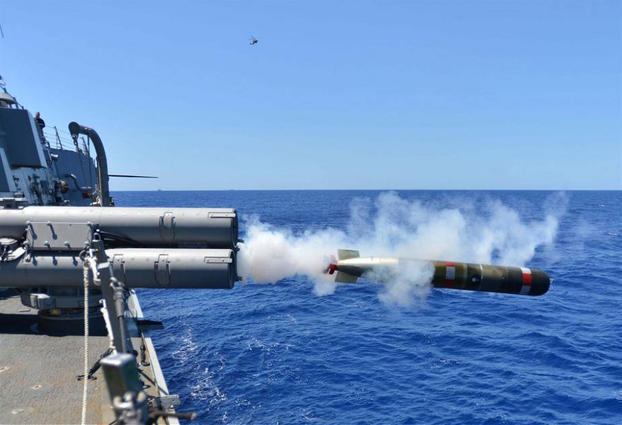 Lanzamiento de un torpedo MK54. Foto: Us Navy